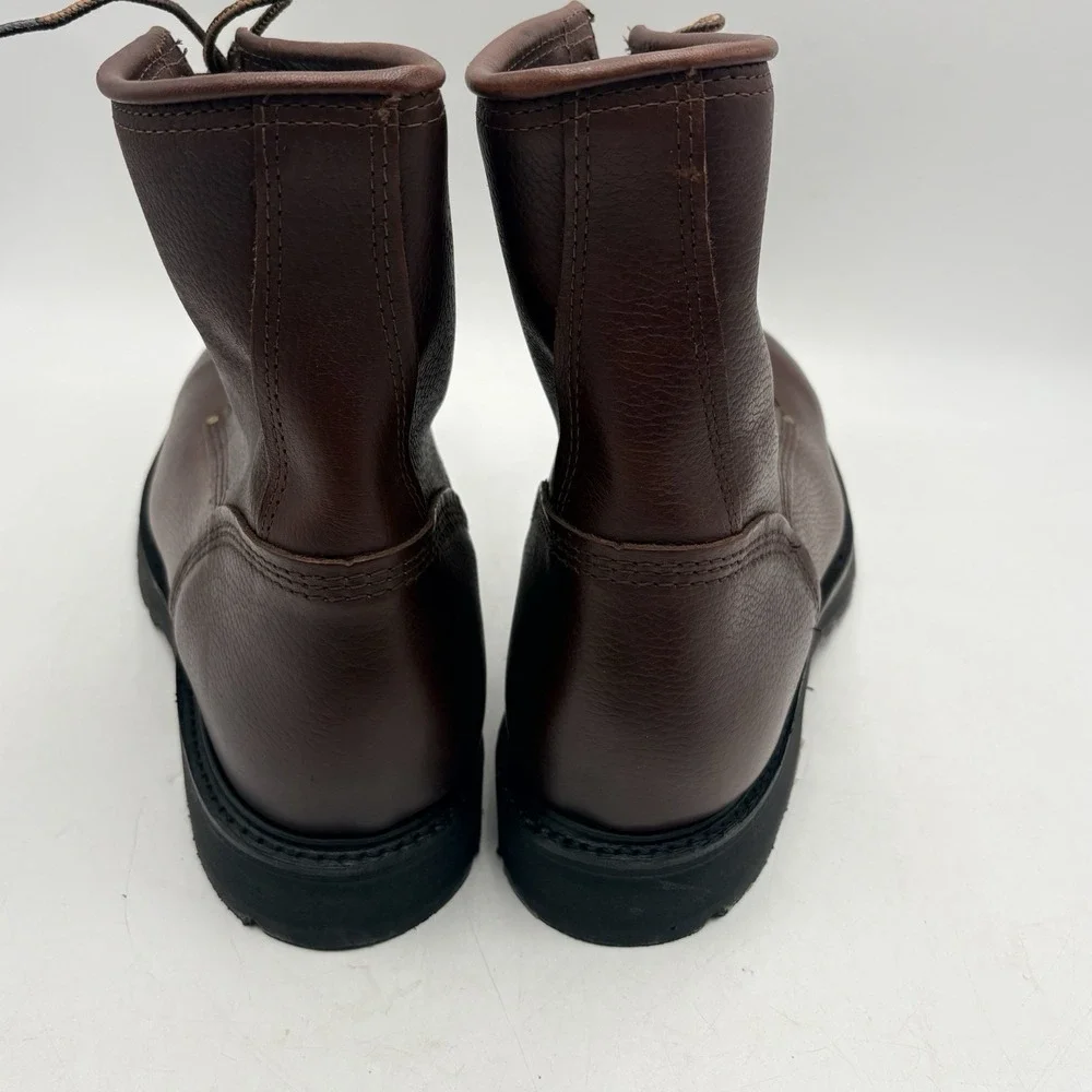 Carolina 8001 Mens 17D USA Steel Toe Work Boots EH Union Made Brown Leather